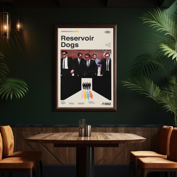 Mid-century modern graphic design Reservoir Dogs movie poster