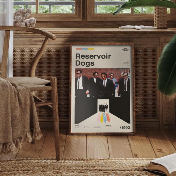Mid-century modern graphic design Reservoir Dogs movie poster