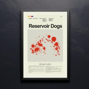 Mid-century modern Reservoir Dogs movie poster with vintage design