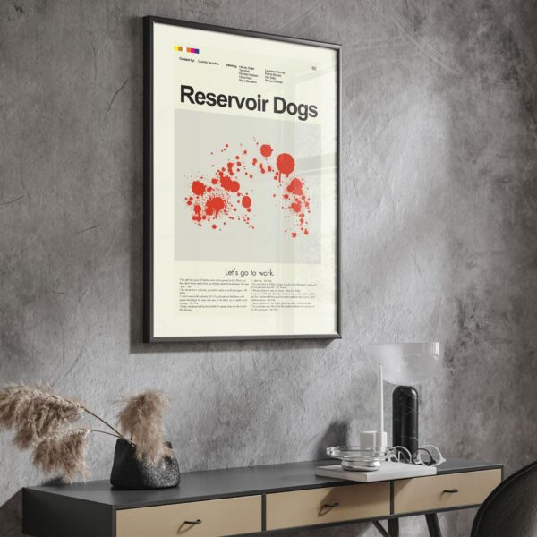 Mid-century modern Reservoir Dogs movie poster with vintage design