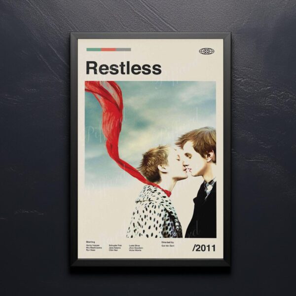 Restless movie poster mid-century modern style wall art print