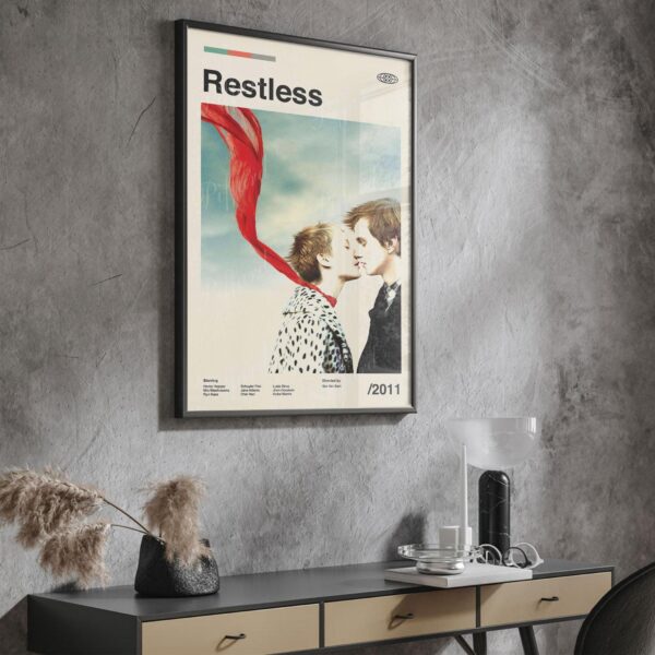 Restless movie poster mid-century modern style wall art print