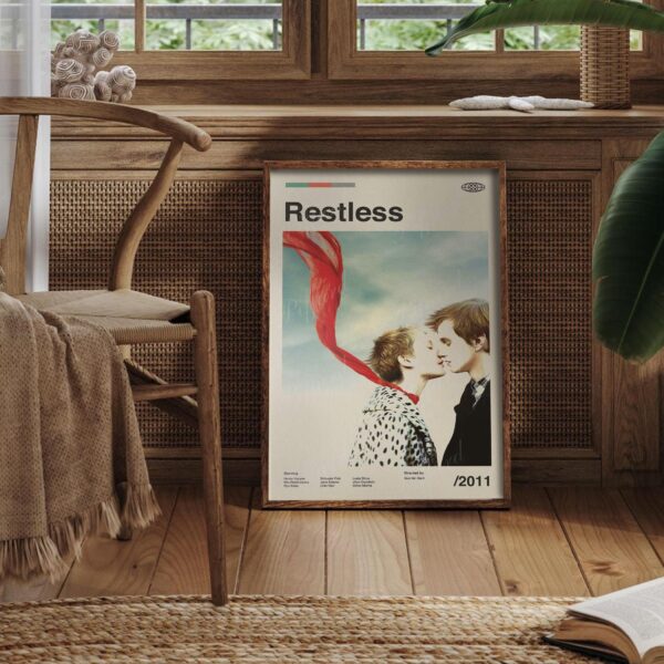 Restless movie poster mid-century modern style wall art print