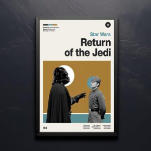 Return of the Jedi mid-century poster retro artwork