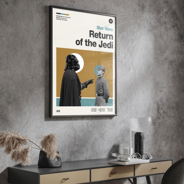 Return of the Jedi mid-century poster retro artwork