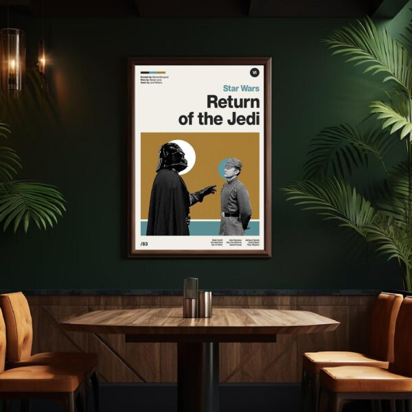 Return of the Jedi mid-century poster retro artwork