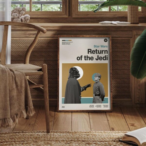 Return of the Jedi mid-century poster retro artwork