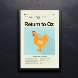 Mid-century modern Return to Oz movie graphic poster design