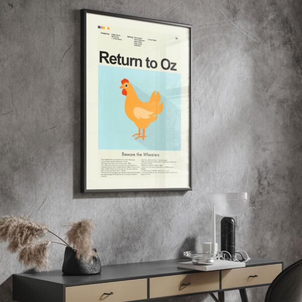 Mid-century modern Return to Oz movie graphic poster design