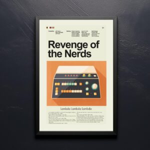 Mid-century modern Revenge of the Nerds movie poster artwork