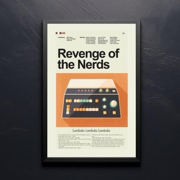 Mid-century modern Revenge of the Nerds movie poster artwork