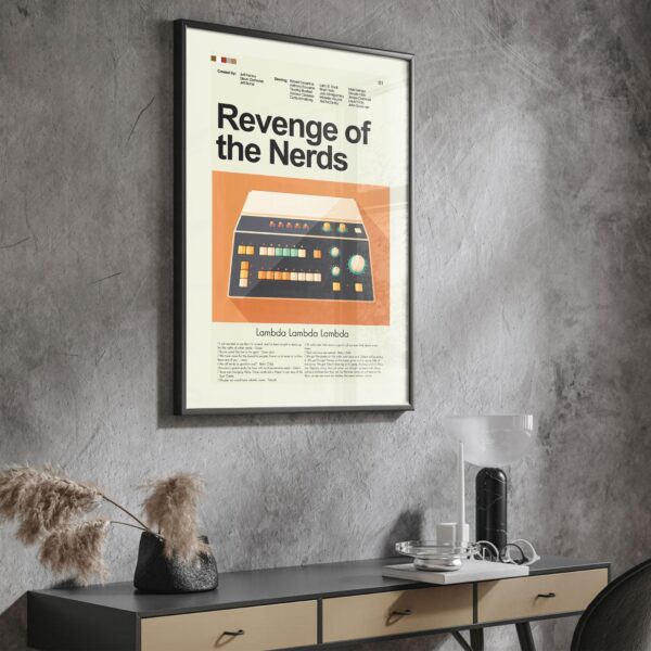 Mid-century modern Revenge of the Nerds movie poster artwork