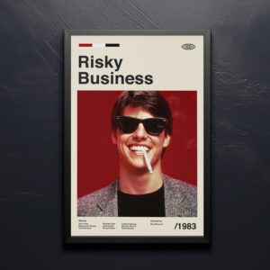 Risky Business movie poster - mid-century retro artwork