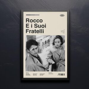 Rocco and His Brothers mid-century poster - retro artwork