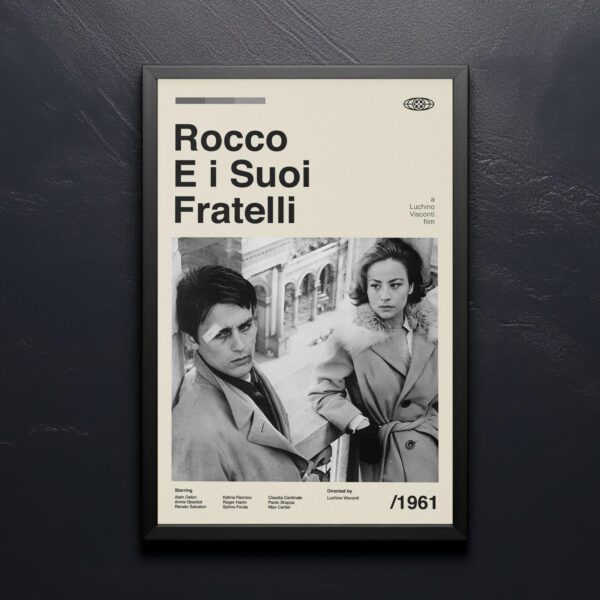 Rocco and His Brothers mid-century poster - retro artwork