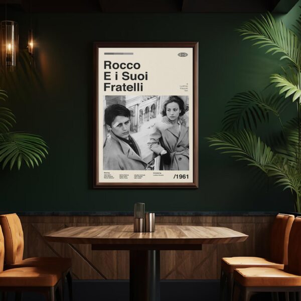 Rocco and His Brothers mid-century poster - retro artwork