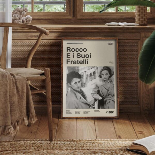 Rocco and His Brothers mid-century poster - retro artwork