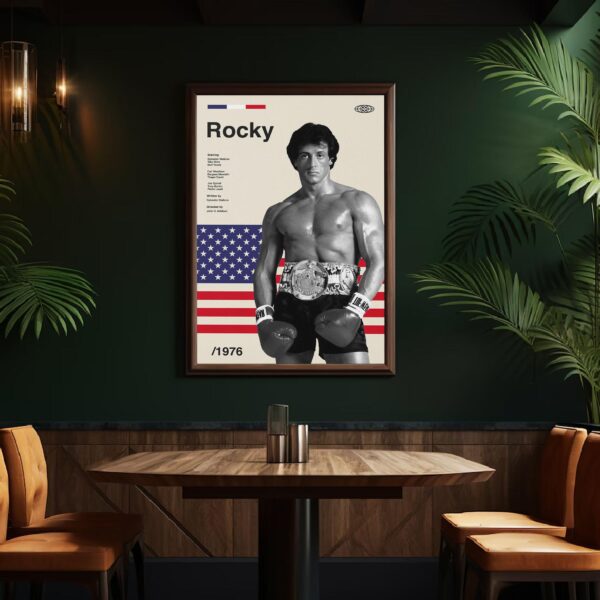 Rocky Movie Poster - mid-century poster retro artwork