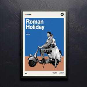 Roman Holiday Movie Poster - mid-century poster design