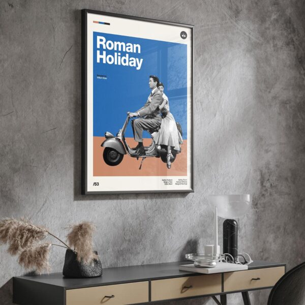 Roman Holiday Movie Poster - mid-century poster design