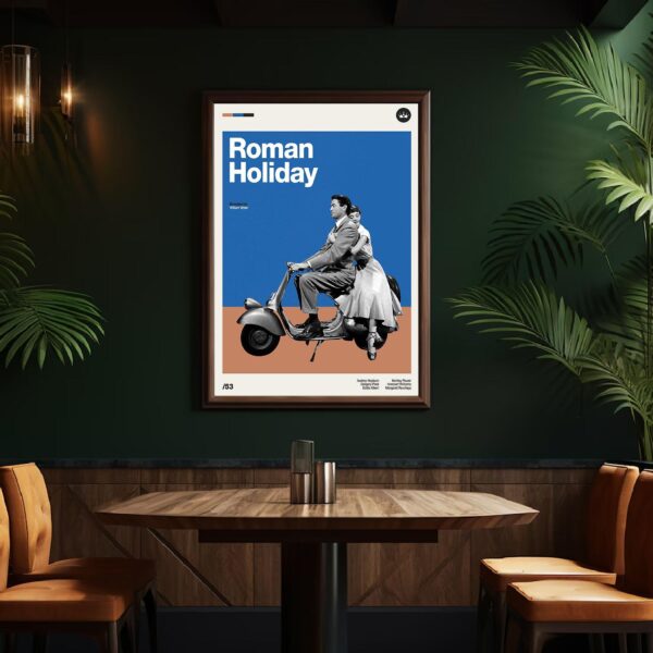 Roman Holiday Movie Poster - mid-century poster design