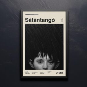 Satantango Movie Poster - mid-century retro artwork
