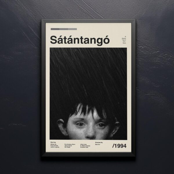 Satantango Movie Poster - mid-century retro artwork