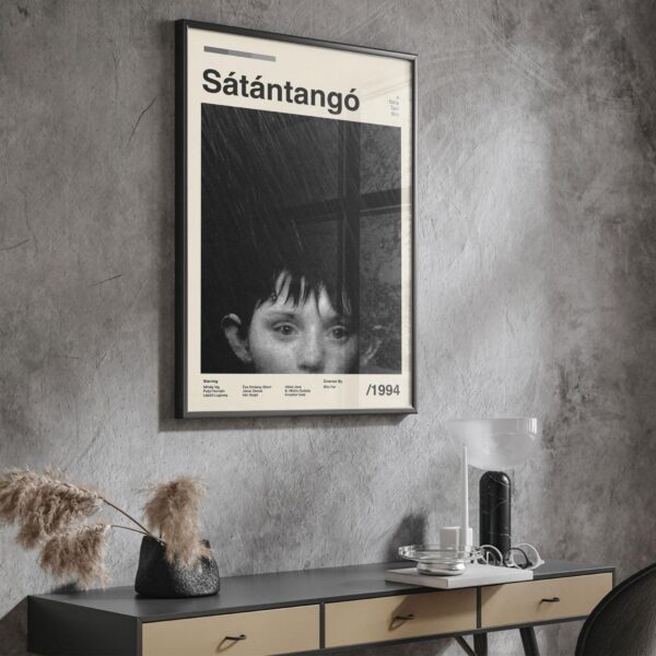 Satantango Movie Poster - mid-century retro artwork