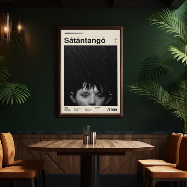 Satantango Movie Poster - mid-century retro artwork