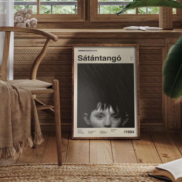 Satantango Movie Poster - mid-century retro artwork