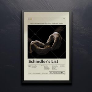 Schindler's List mid-century modern graphic design movie poster