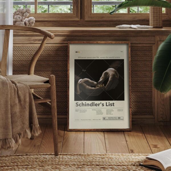 Schindler's List mid-century modern graphic design movie poster