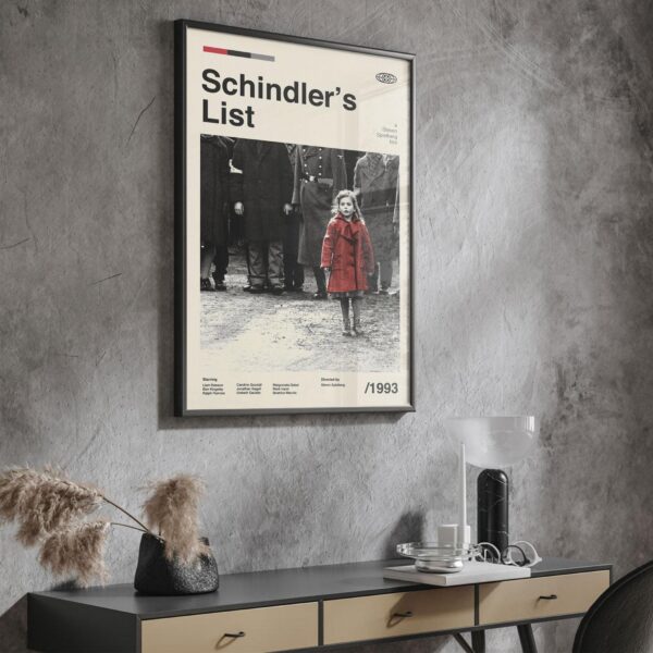 Schindler's List mid-century poster retro artwork print