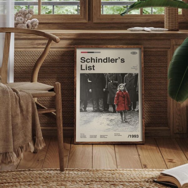 Schindler's List mid-century poster retro artwork print