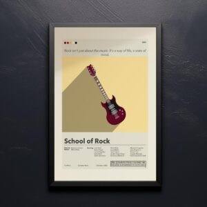 Mid-century modern graphic design School of Rock movie poster
