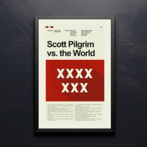 Scott Pilgrim vs. the World mid-century modern movie poster design