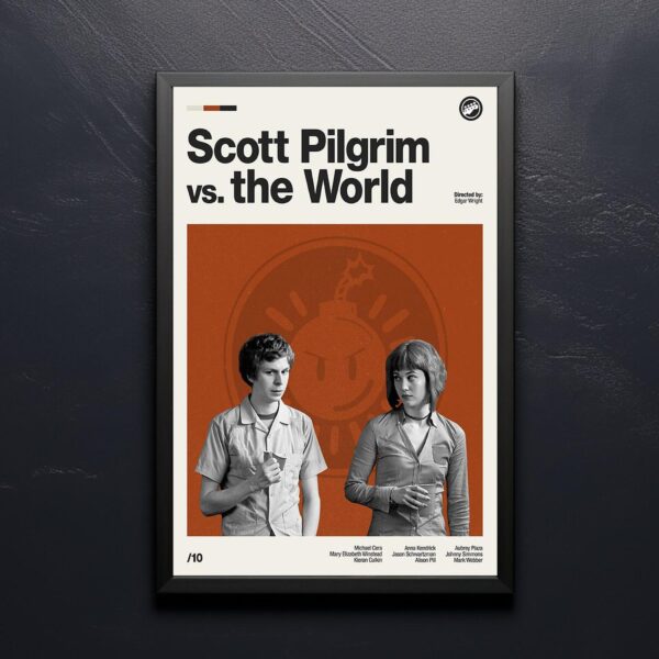 Scott Pilgrim vs. the World mid-century poster retro artwork