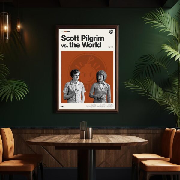 Scott Pilgrim vs. the World mid-century poster retro artwork