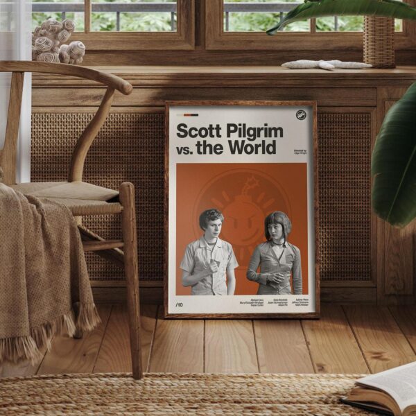 Scott Pilgrim vs. the World mid-century poster retro artwork