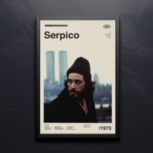 Serpico Movie Poster - vintage mid-century poster art