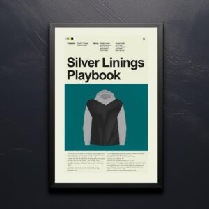 Large mid-century modern Silver Linings Playbook movie poster print