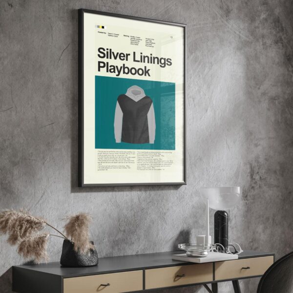 Large mid-century modern Silver Linings Playbook movie poster print