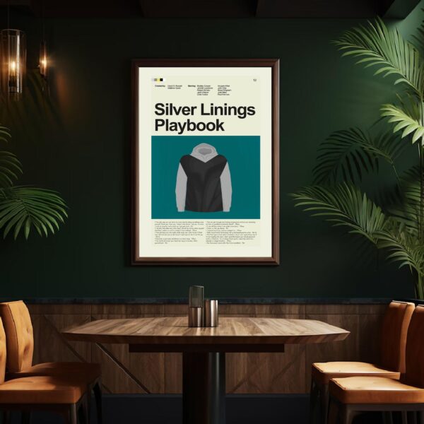 Large mid-century modern Silver Linings Playbook movie poster print