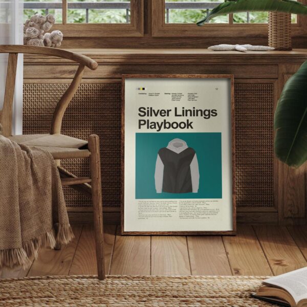 Large mid-century modern Silver Linings Playbook movie poster print