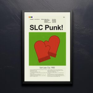 SLC Punk movie poster featuring 20th century mid-century modern art style