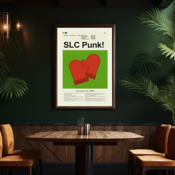 SLC Punk movie poster featuring 20th century mid-century modern art style