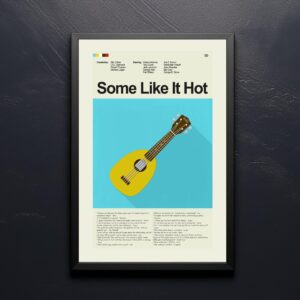 Some Like It Hot mid-century modern movie wall poster
