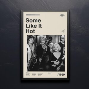 Some Like It Hot mid-century poster retro artwork
