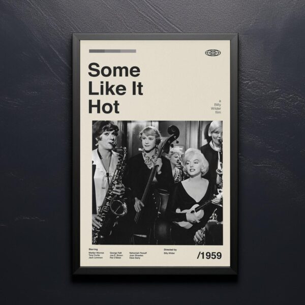 Some Like It Hot mid-century poster retro artwork