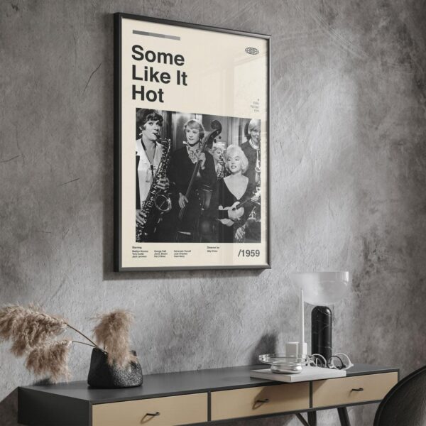 Some Like It Hot mid-century poster retro artwork